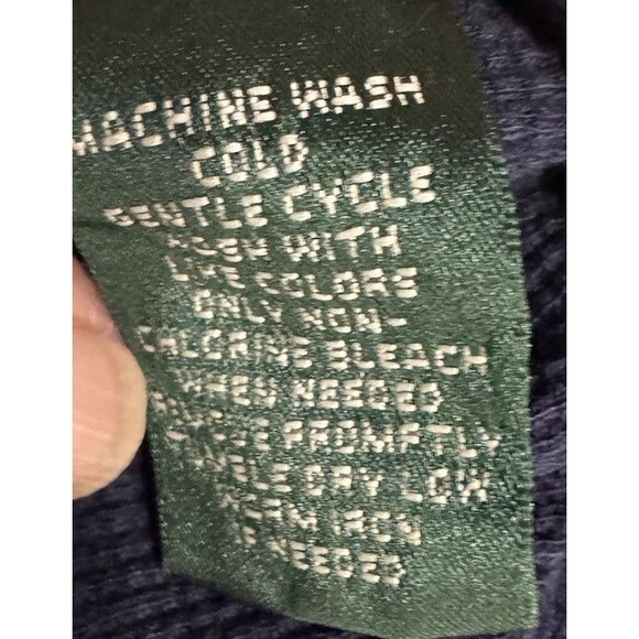 Y2k LRL Lauren Ralph Lauren Thermal Hooded Color Block Top XL Lace Up - Picture 5 of 6